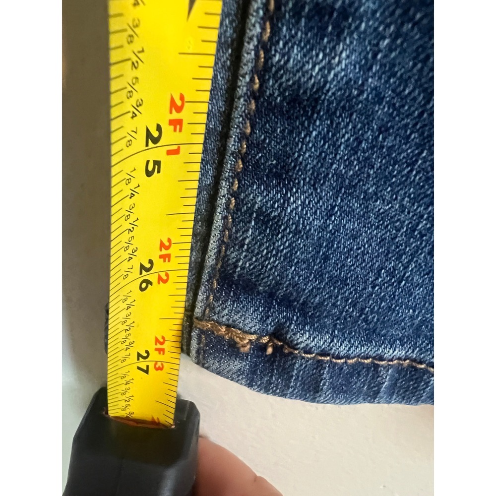 Kim Rogers Tummy Control Pull On Jeans Medium Wash Straight Leg Size 12 Average - Picture 5 of 7